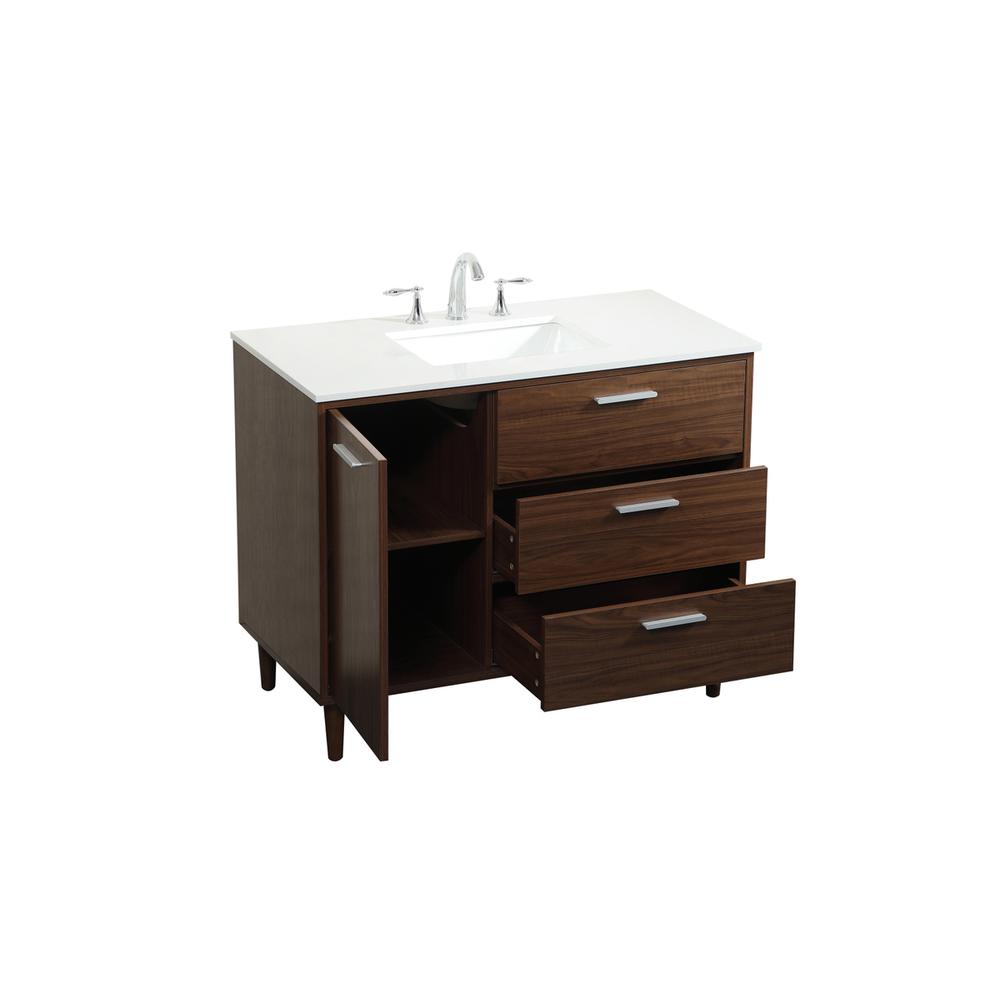 42 inch bathroom vanity in Walnut. Picture 8