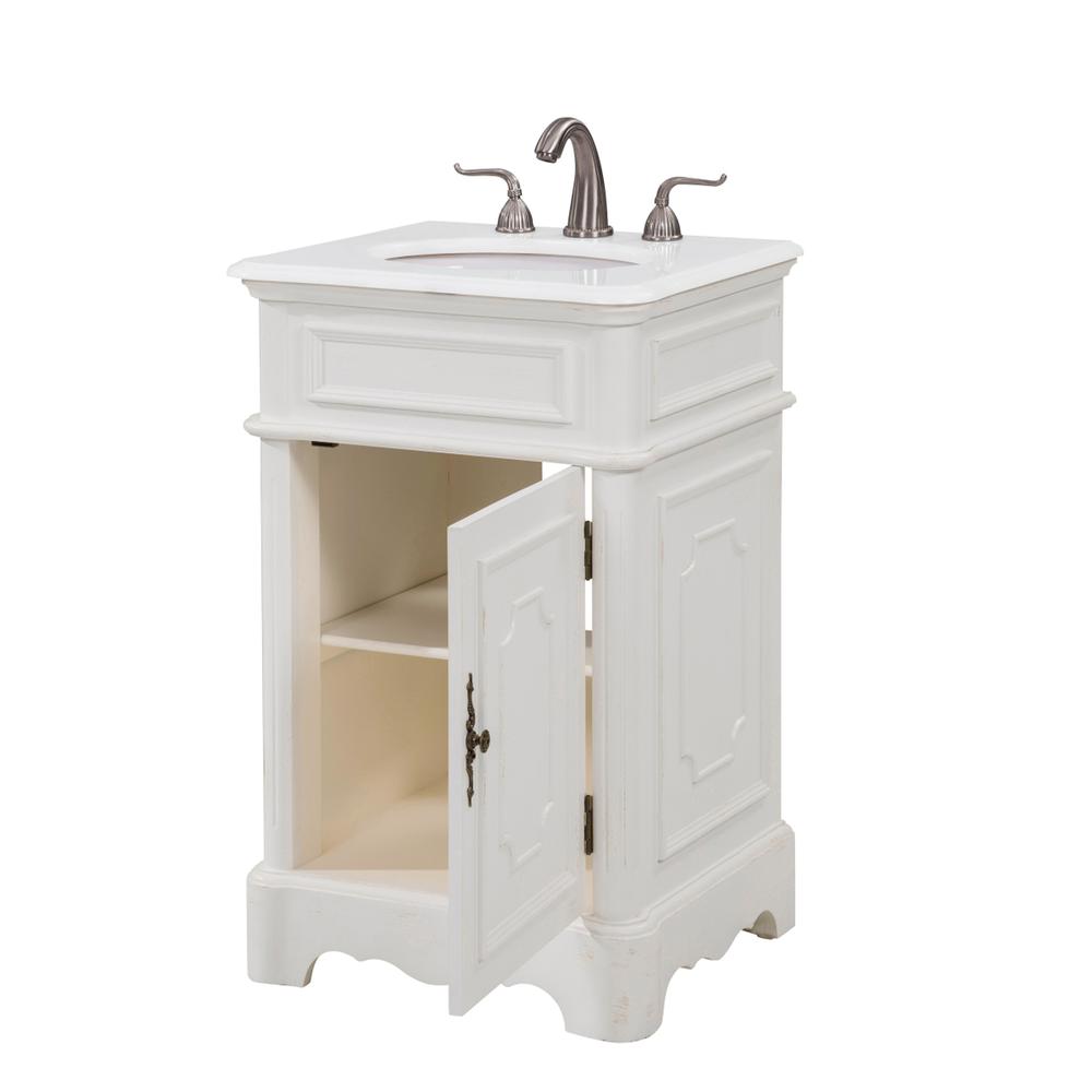 21 inch Single Bathroom vanity in Antique White. Picture 3