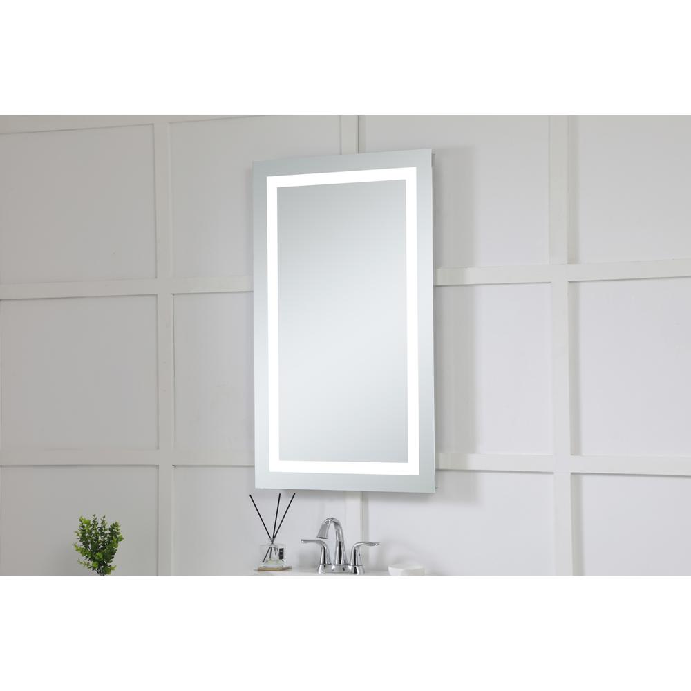 LED Hardwired Mirror Rectangle W24H40 Dimmable 5000K. Picture 5