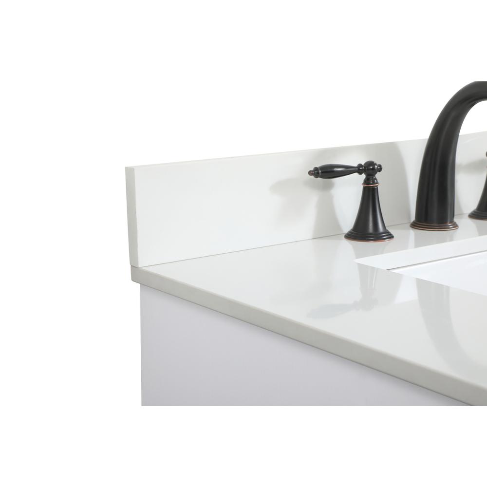 30 inch Single bathroom vanity in white with backsplash. Picture 11