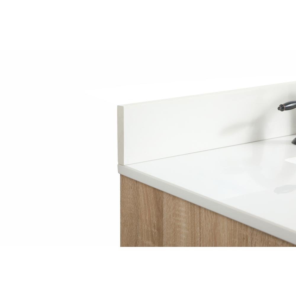 36 inch Single bathroom vanity in mango wood with backsplash. Picture 11