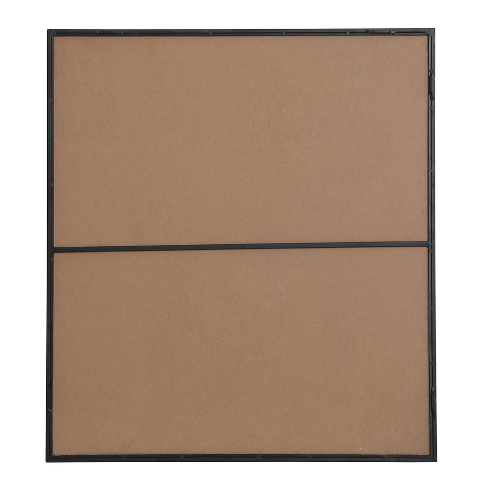 Metal frame rectangle mirror 36 inch in Black. Picture 11