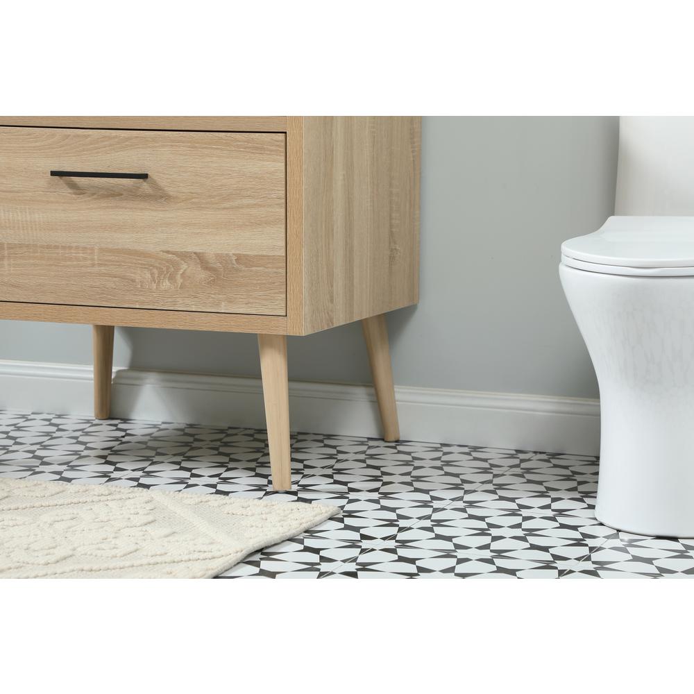 30 inch Single bathroom vanity in mango wood with backsplash. Picture 6