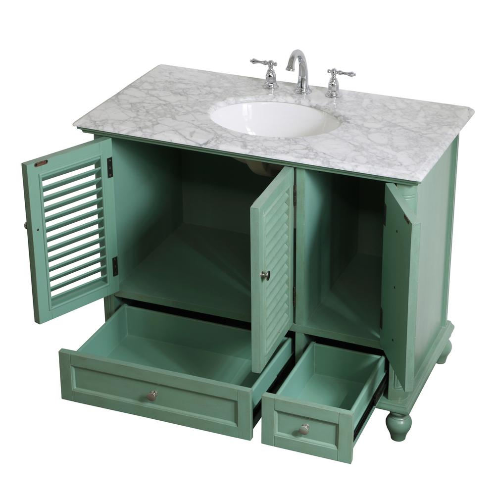 42 inch Single Bathroom Vanity in Vintage Mint. Picture 9