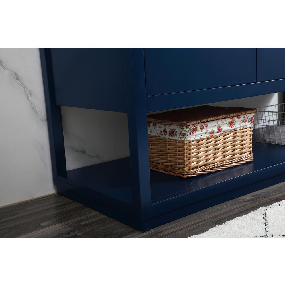 60 inch Single bathroom vanity in blue. Picture 6