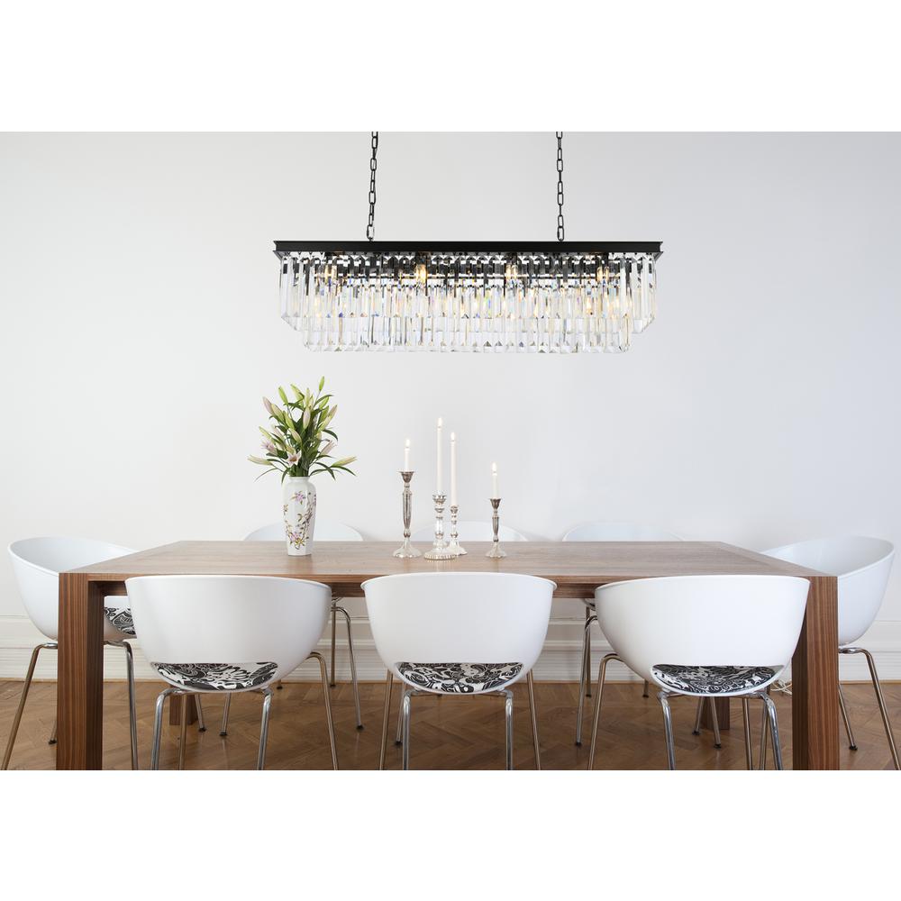 Sydney 12 light Matte Black Chandelier Clear Royal Cut Crystal. Picture 7