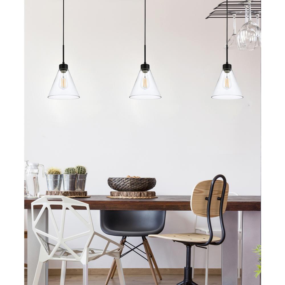 Mera 1 light black pendant. Picture 7