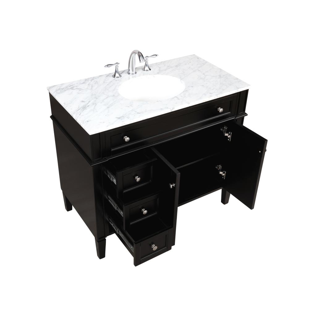 40 inch Single bathroom vanity in Black. Picture 9