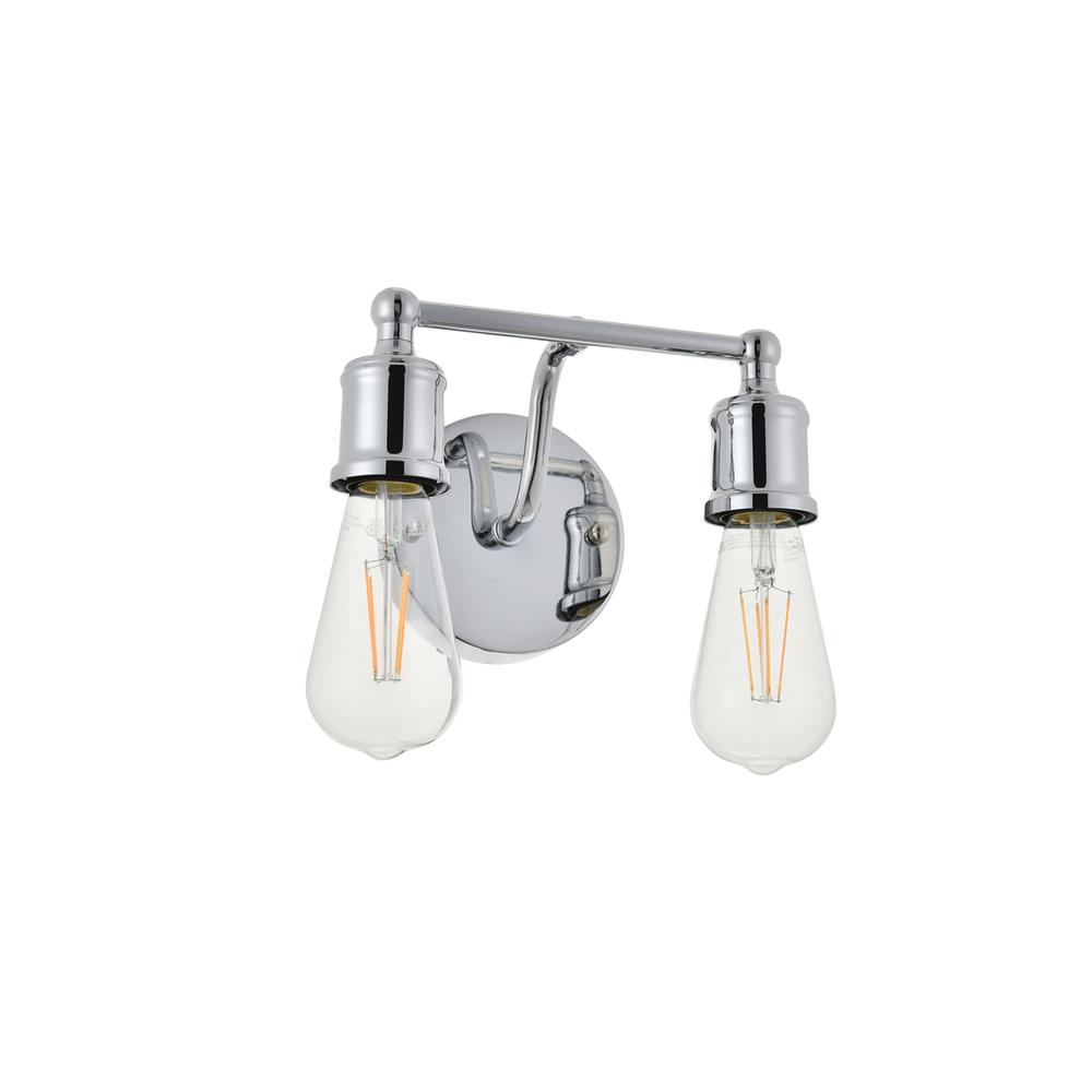 Serif 2 light chrome Wall Sconce. Picture 4