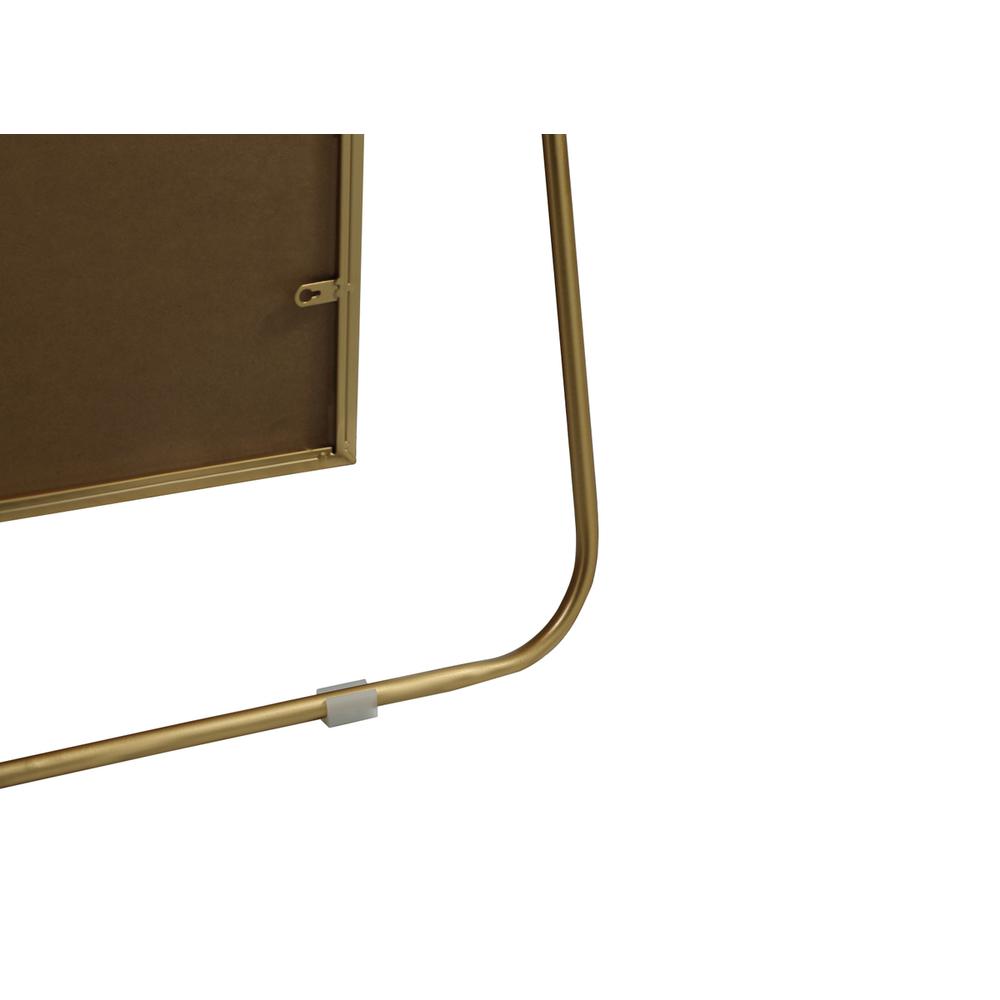 Metal Frame Rectangle Full Length Mirror 36x72 Inch in Brass. Picture 8