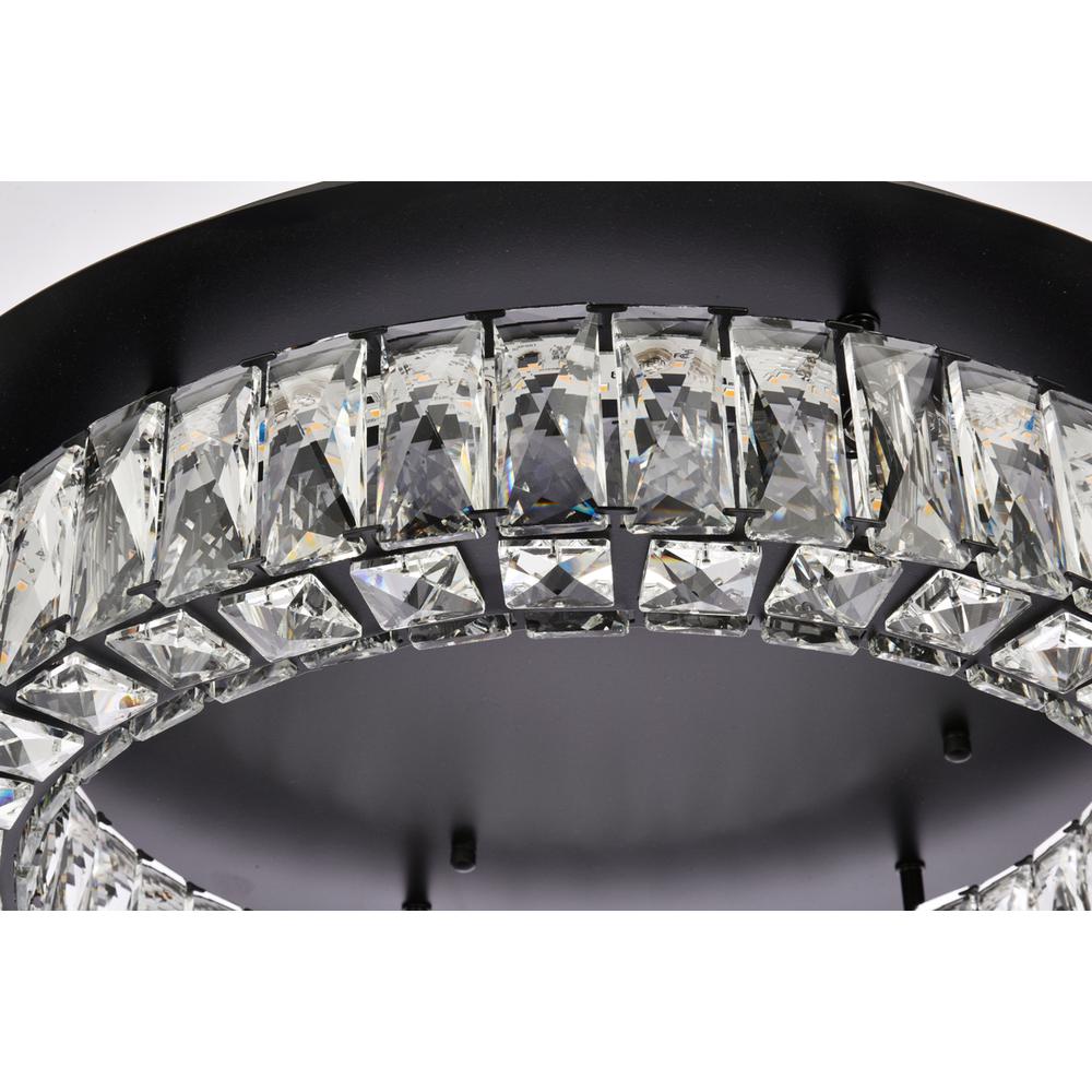 Monroe 22 inch LED Single flush mount in black. Picture 3