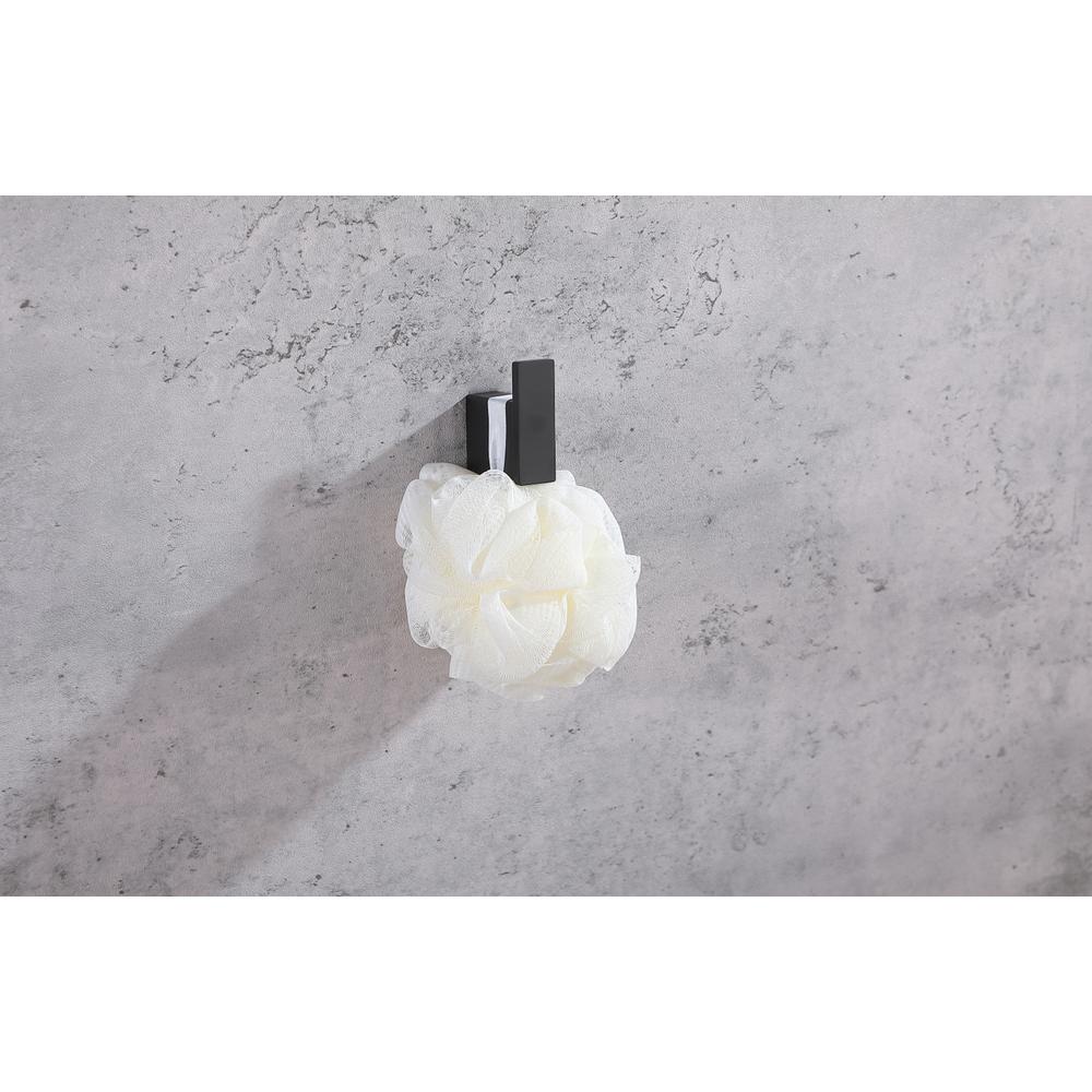Sofia 4-Piece Bathroom Hardware Set in Matte Black. Picture 5