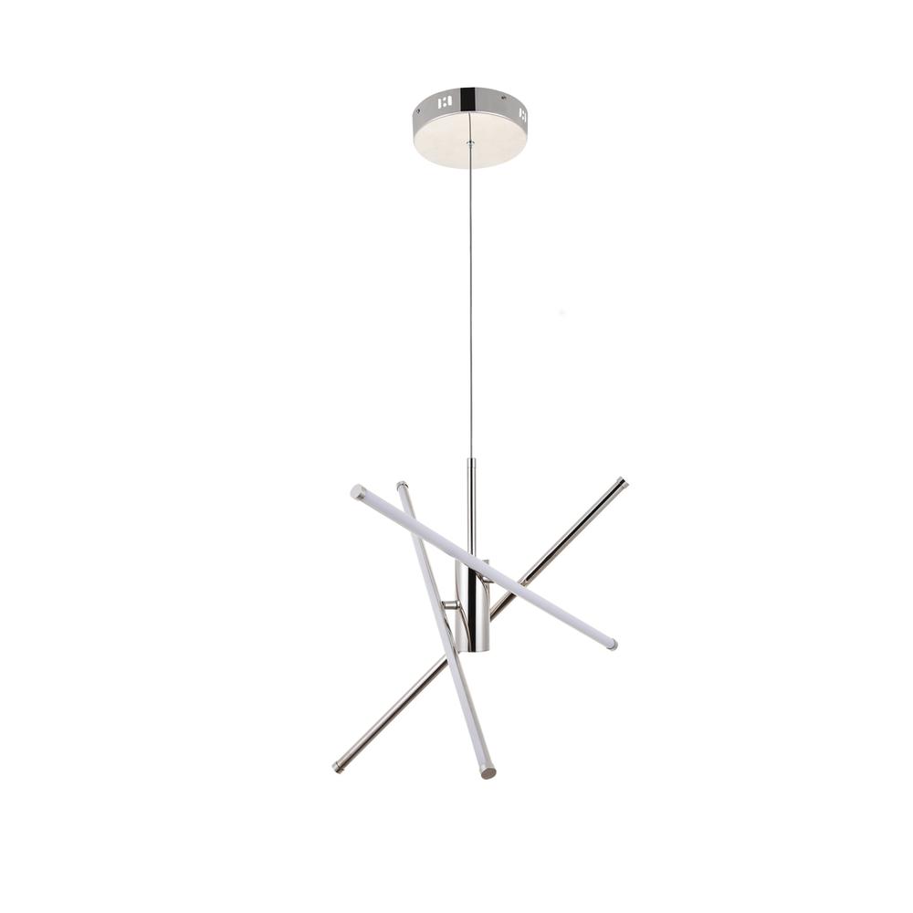 Sonya 3 Light polished Nickel Pendant. Picture 7