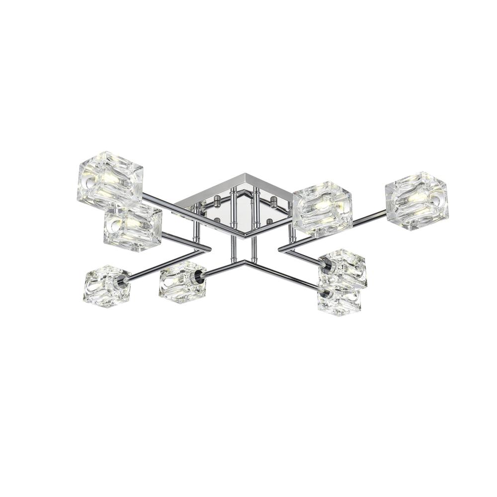 Lyra 32 inch Flush Mount in Chrome. Picture 2