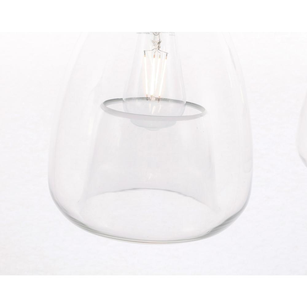Kason 3 light Black and Clear glass pendant. Picture 11