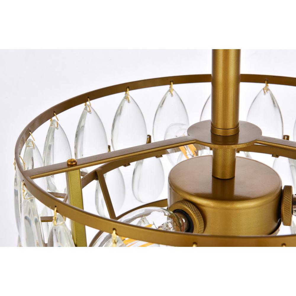 Mila 12 inch flush mount in brass. Picture 5