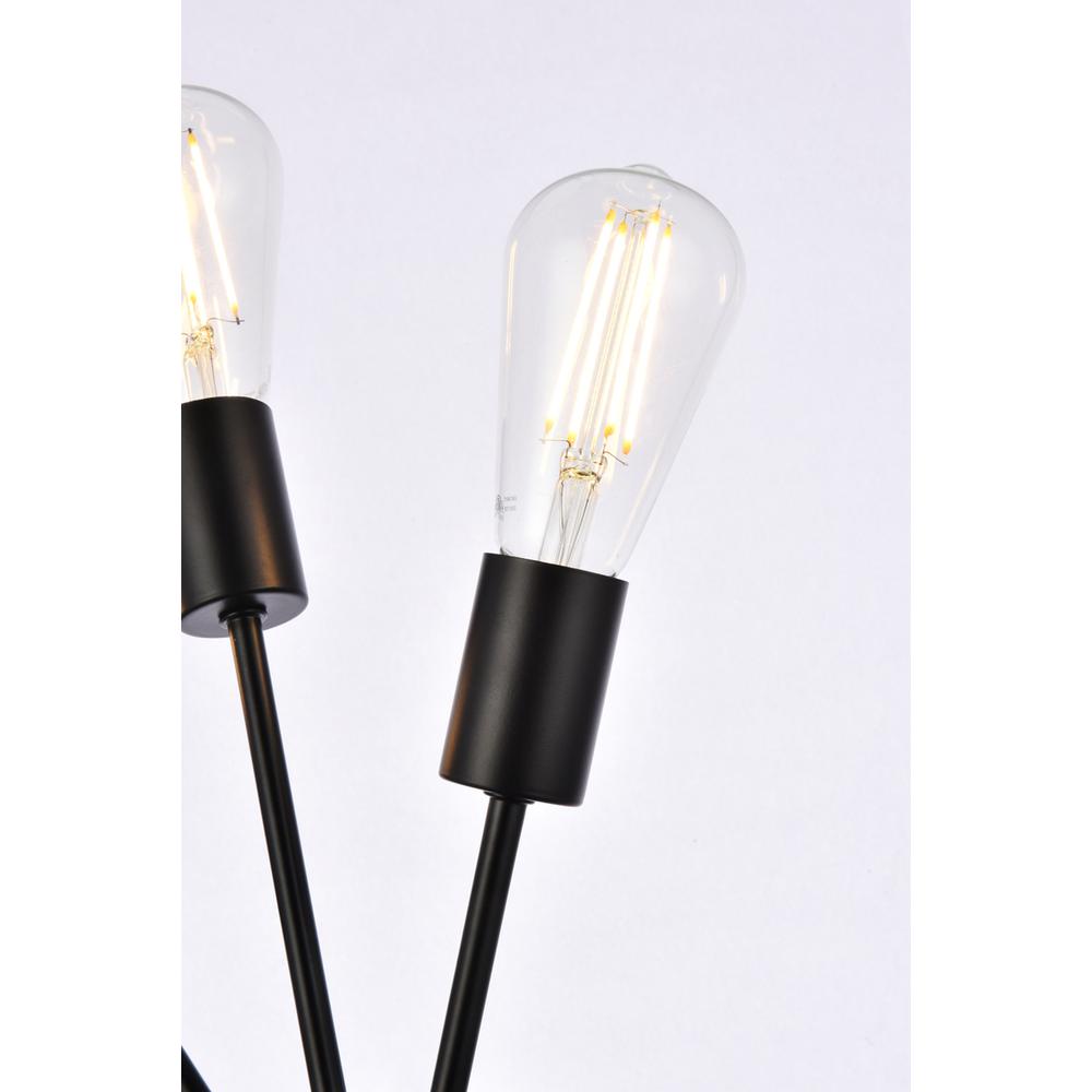 Lucca 11 inch bath sconce in black. Picture 4