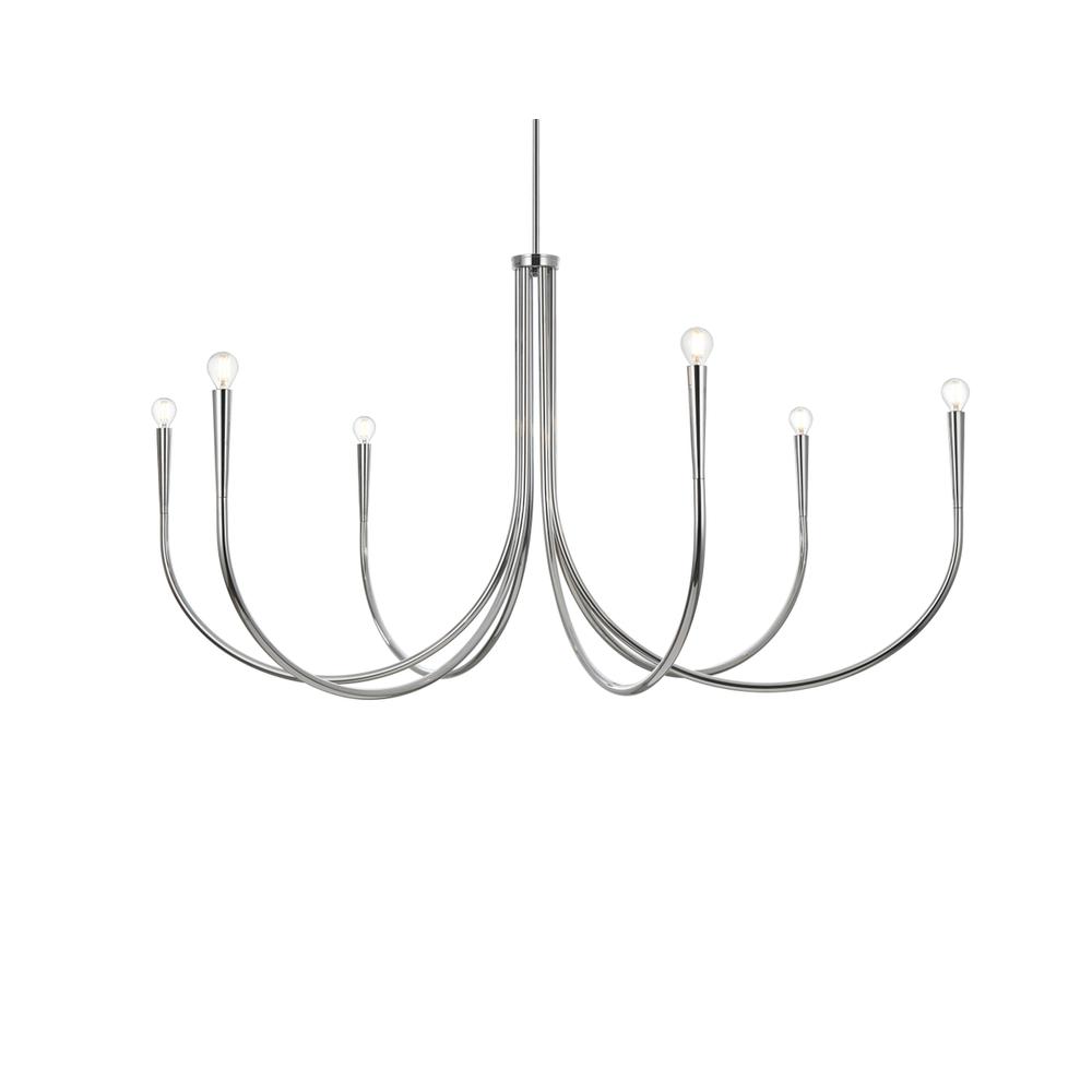 Layne 55 inch chandelier in Chrome. Picture 2
