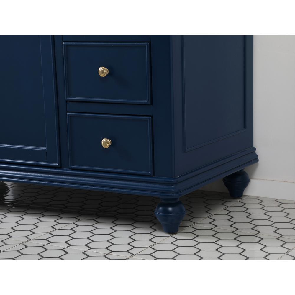 42 inch Single bathroom vanity in blue. Picture 6