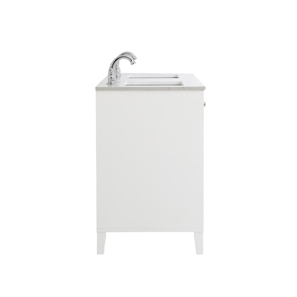 60 inch Double Bathroom Vanity in White. Picture 13