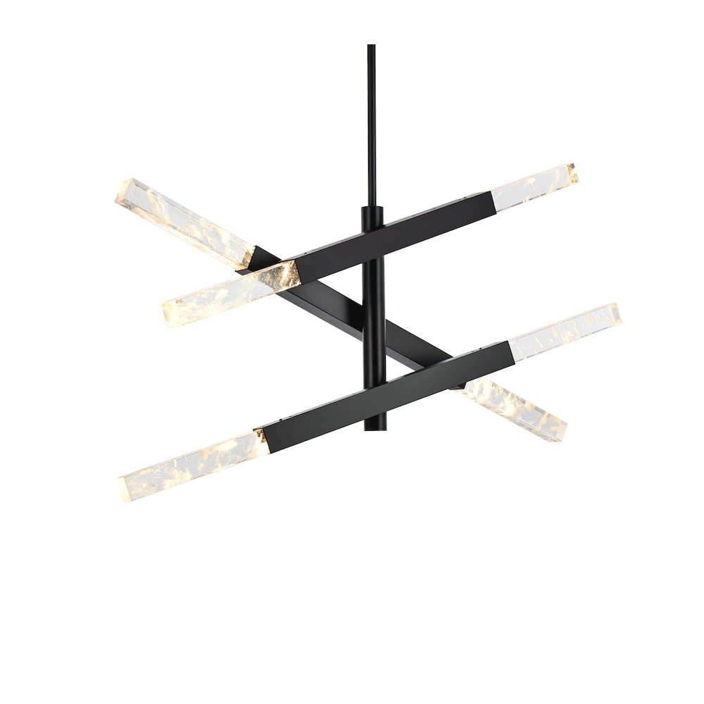 Ari 3-Bar Pendant In Black. Picture 3