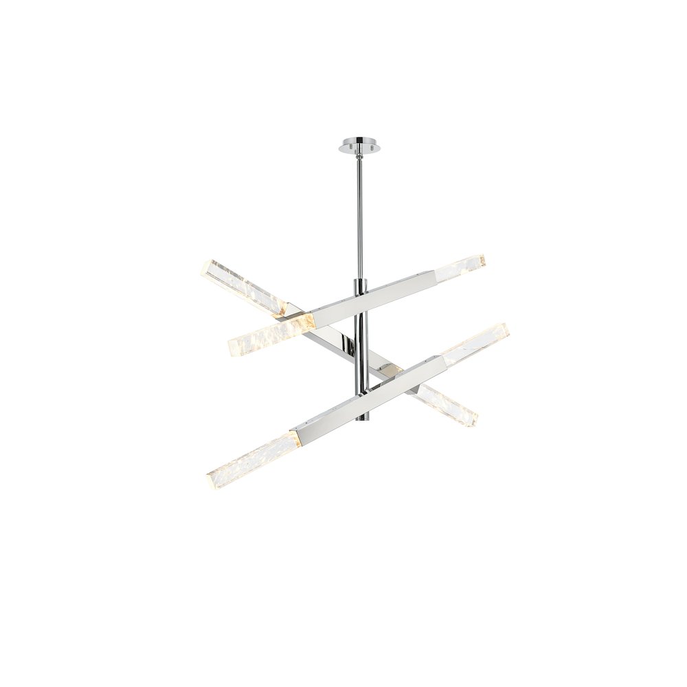 Ari 3-Bar Pendant In Chrome. Picture 1