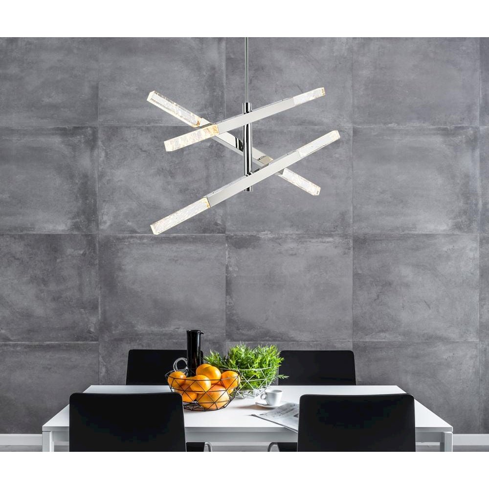 Ari 3-Bar Pendant In Chrome. Picture 2