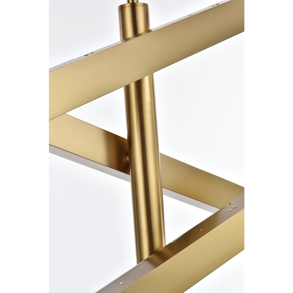 Ari 3-Bar Pendant In Satin Gold. Picture 5