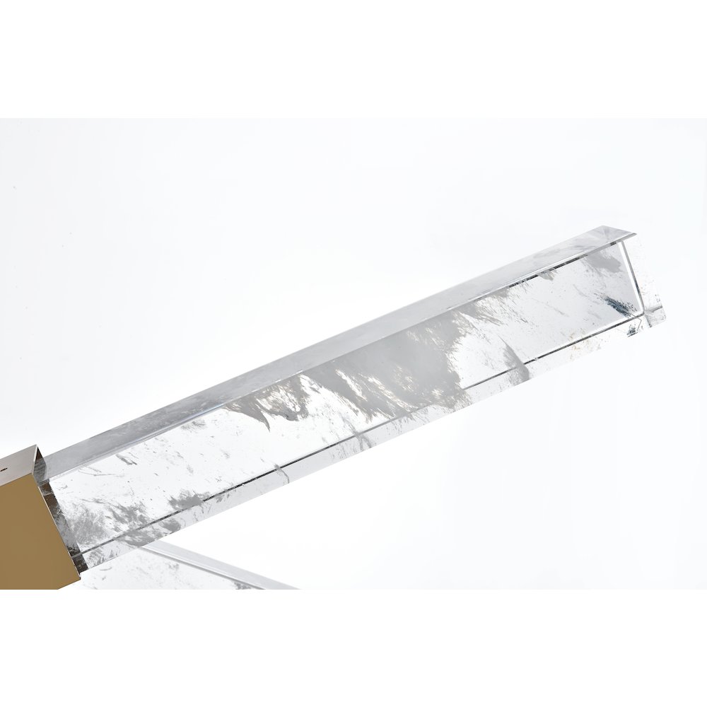Ari 3-Bar Pendant In Satin Gold. Picture 6