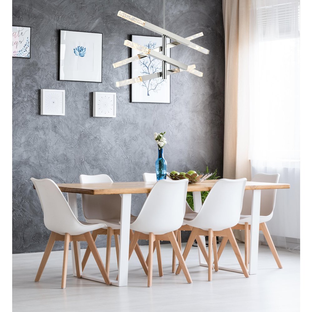 Ari 4-Bar Pendant In Chrome. Picture 2