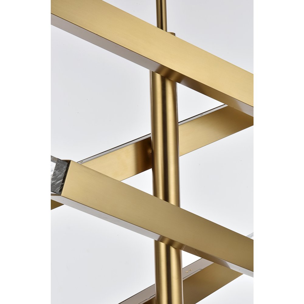 Ari 4-Bar Pendant In Satin Gold. Picture 5