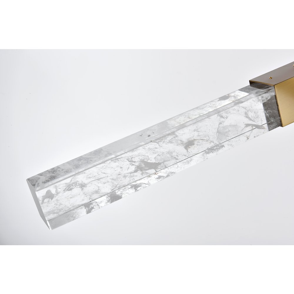 Ari 4-Bar Pendant In Satin Gold. Picture 6