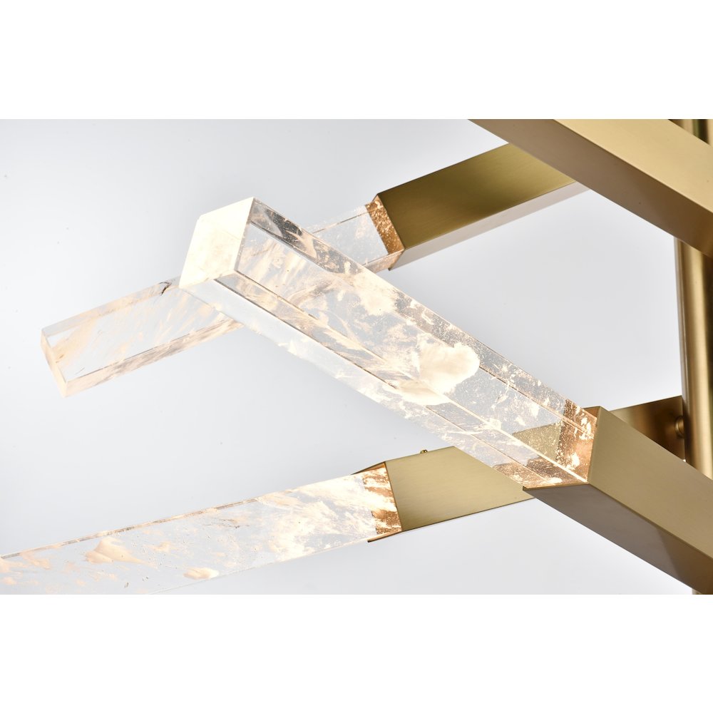 Ari 6-Bar Pendant In Satin Gold. Picture 4