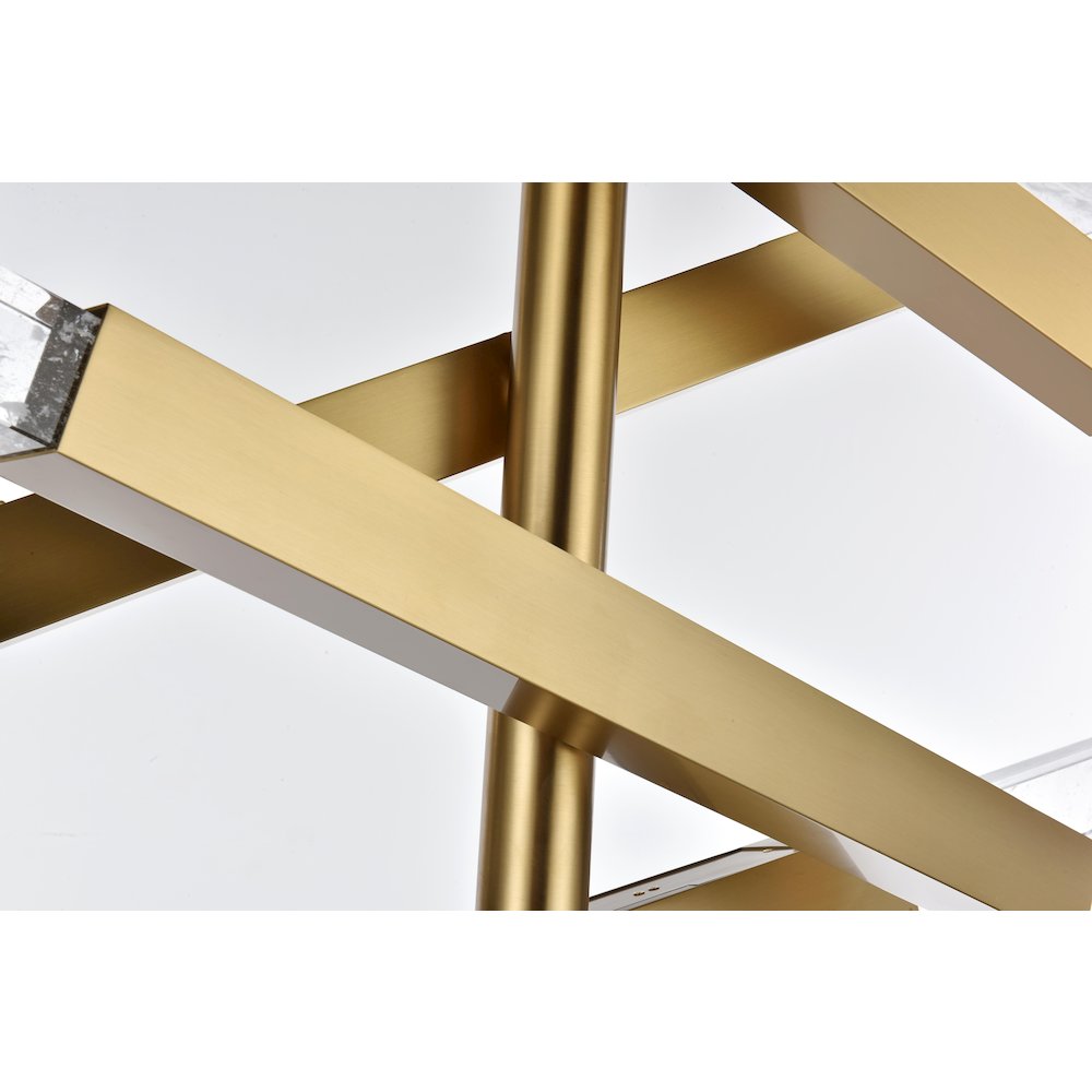Ari 6-Bar Pendant In Satin Gold. Picture 5