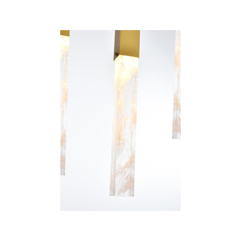 Aurora 16 inch Pendant in Satin Gold. Picture 5