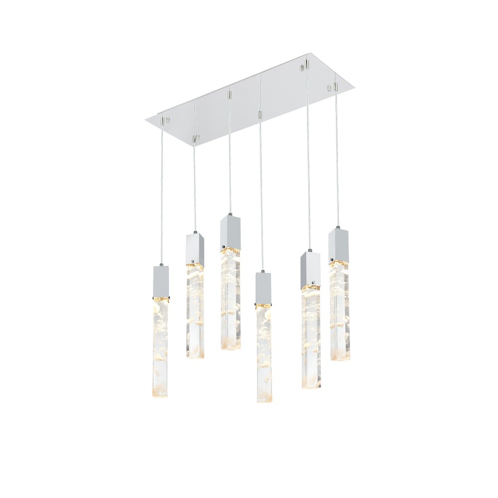 Aurora 32 inch Pendant in Chrome. Picture 1