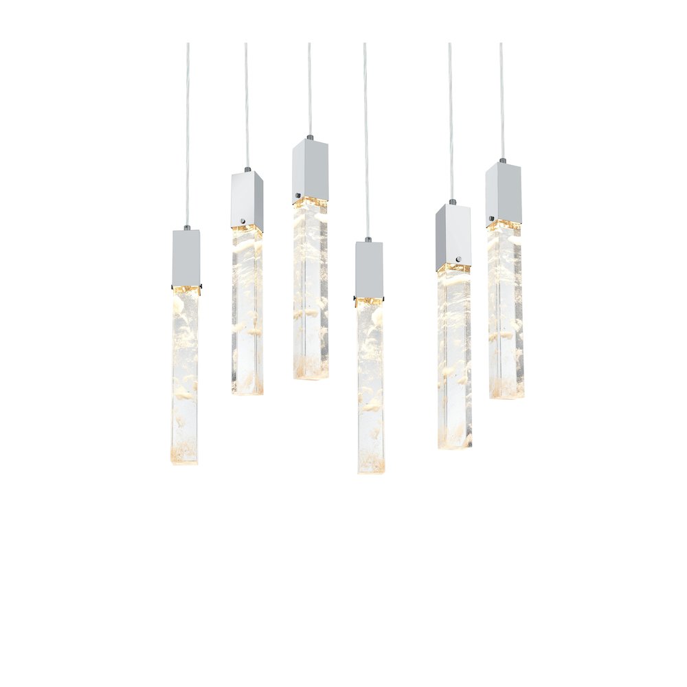 Aurora 32 inch Pendant in Chrome. Picture 3