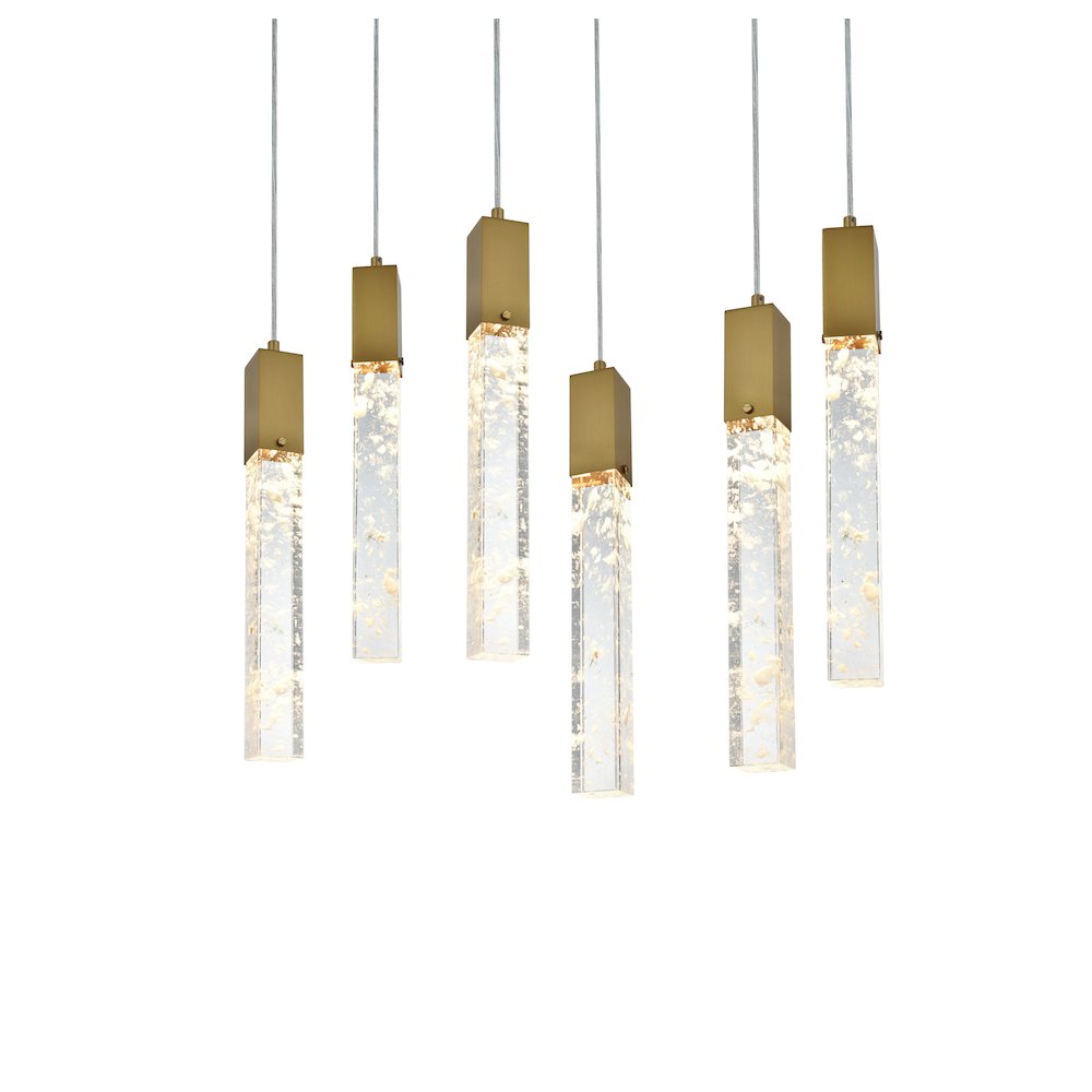 Aurora 32 inch Pendant in Satin Gold. Picture 3