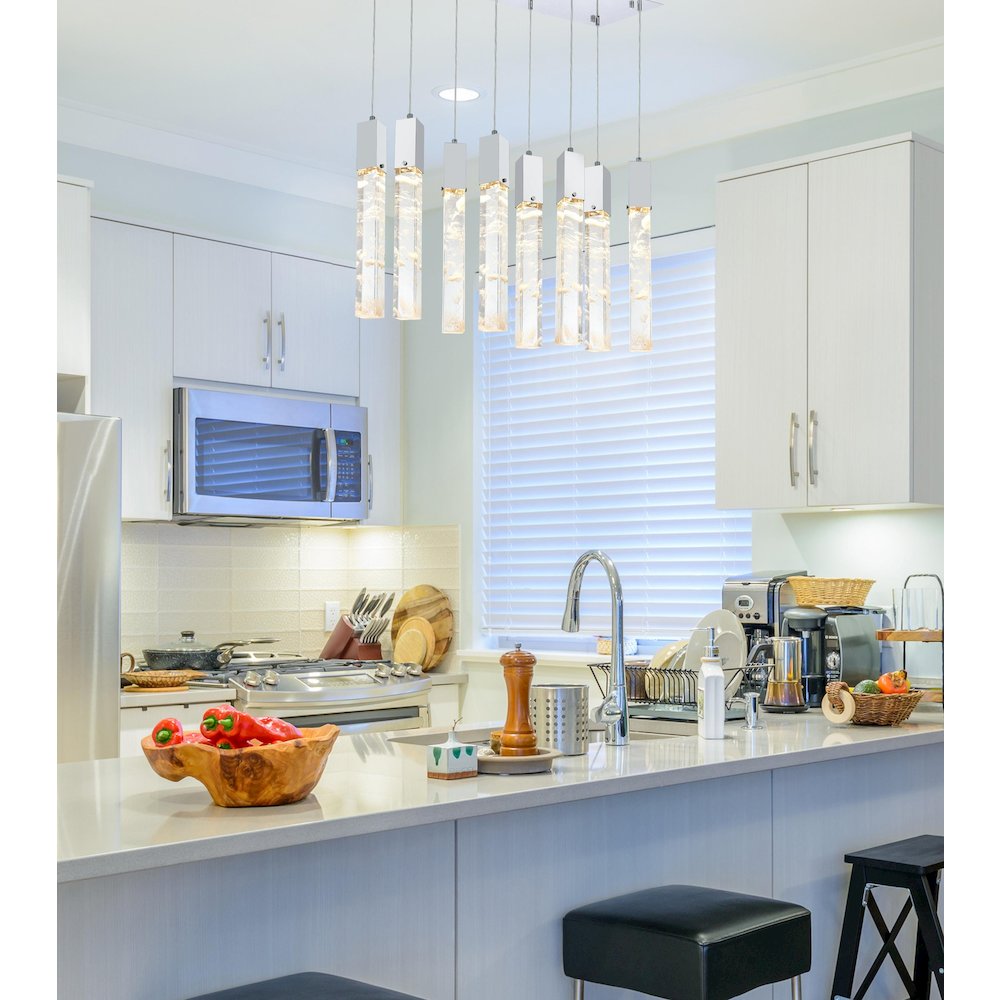 Aurora 36 inch Pendant in Chrome. Picture 9