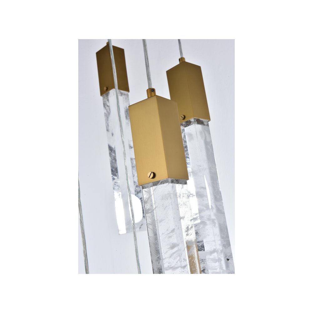 Aurora 36 inch Pendant in Satin Gold. Picture 4