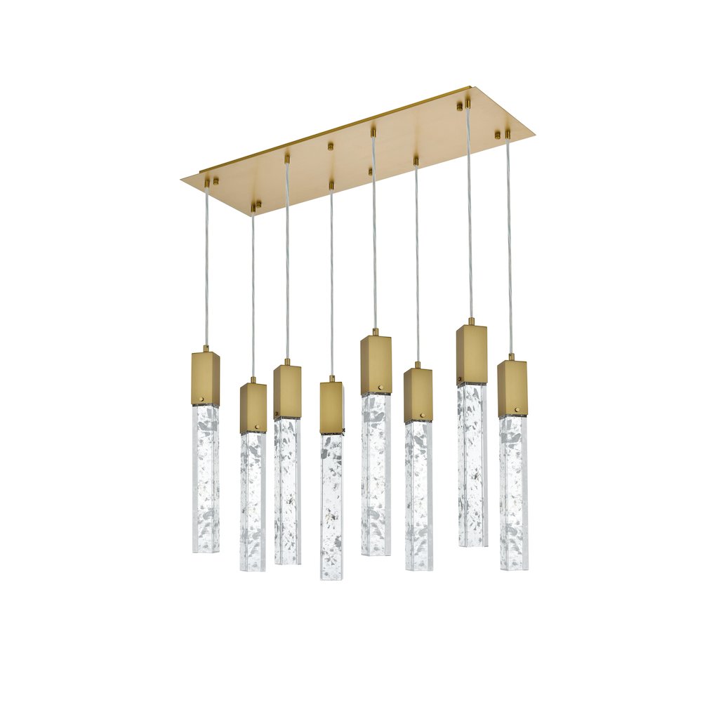 Aurora 36 inch Pendant in Satin Gold. Picture 7