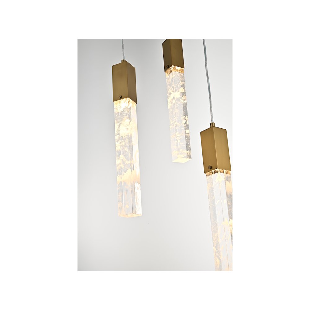 Aurora 36 inch Pendant in Satin Gold. Picture 8
