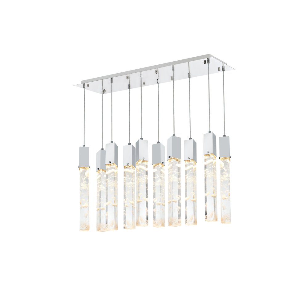 Aurora 42 inch Pendant in Chrome. Picture 1