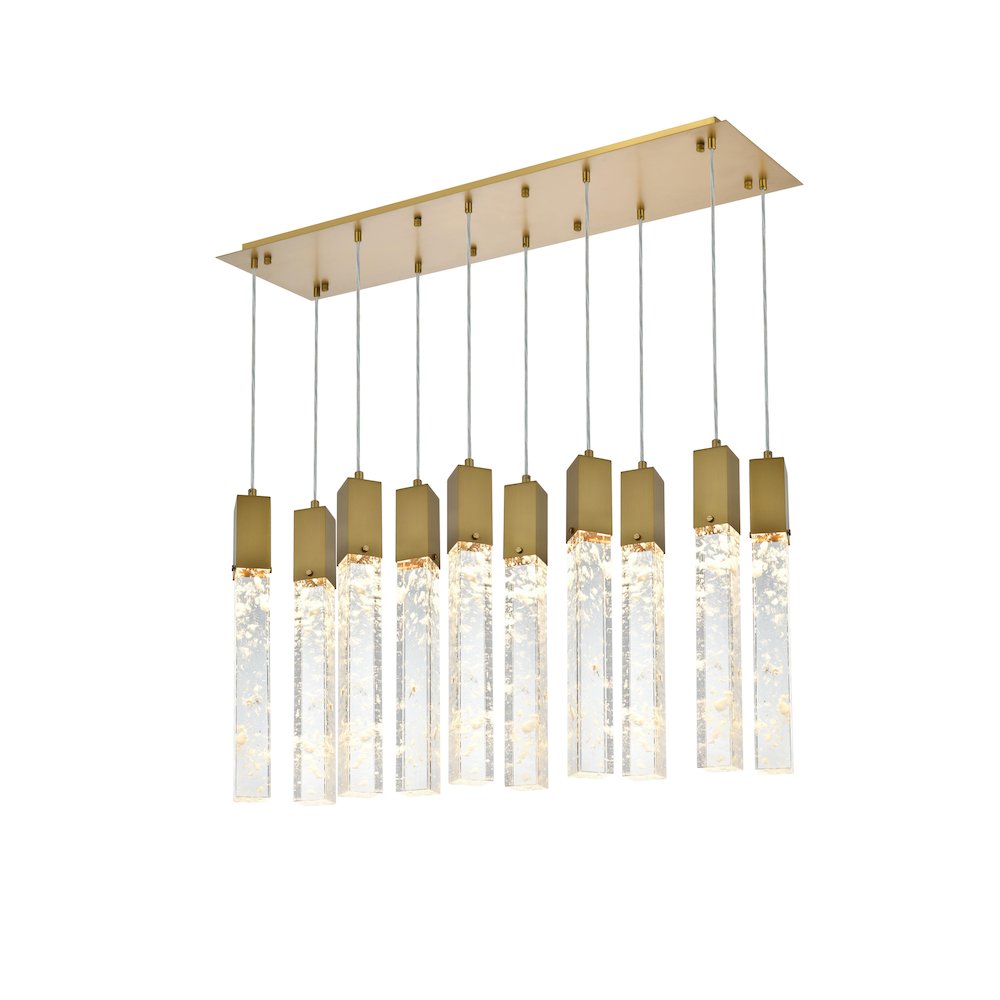 Aurora 42 inch Pendant in Satin Gold. Picture 1