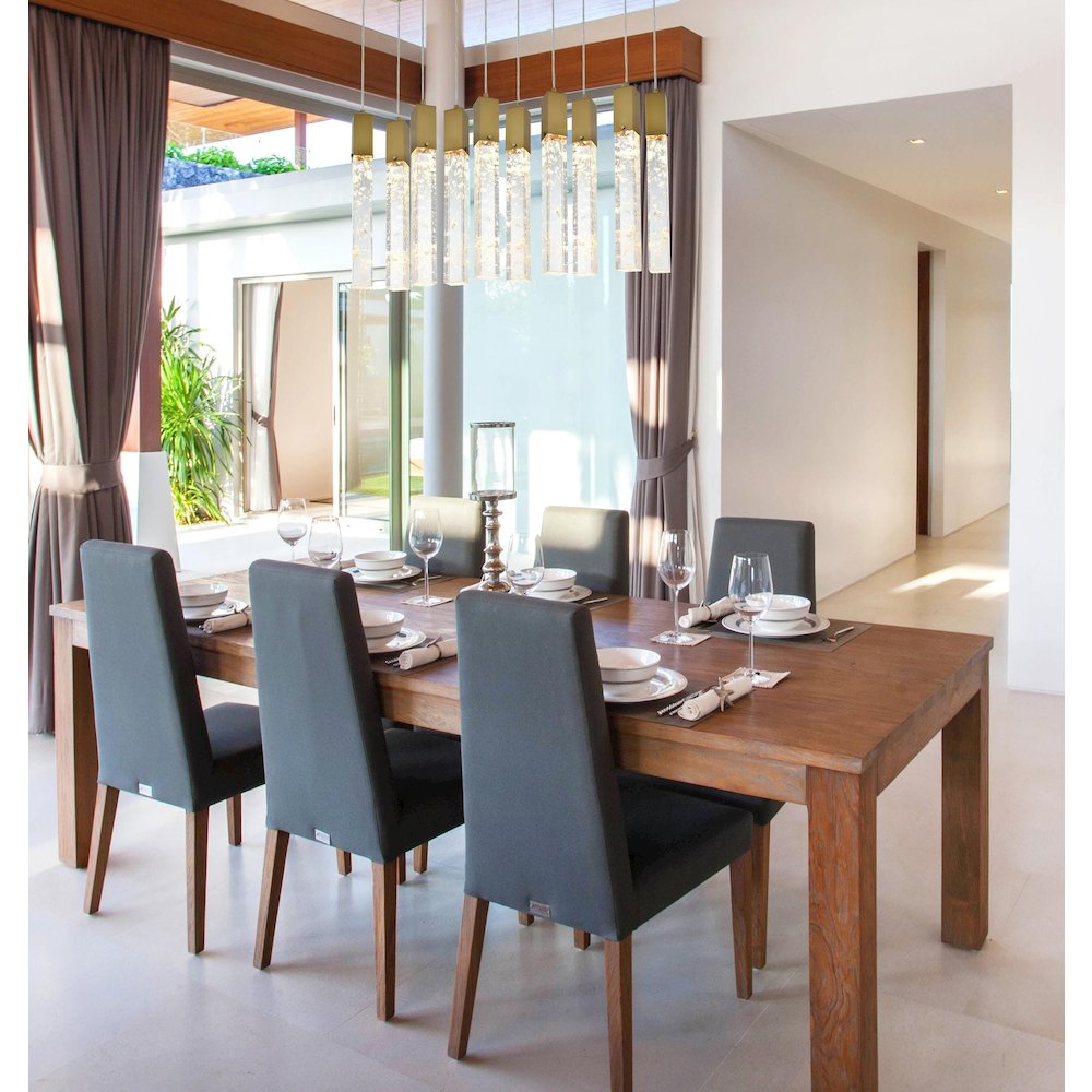Aurora 42 inch Pendant in Satin Gold. Picture 9
