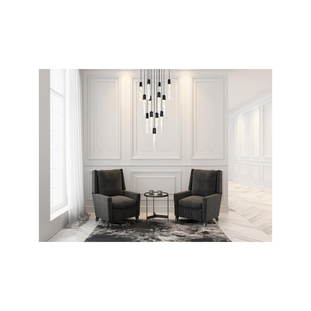 Aurora 26 inch Pendant in Black. Picture 2