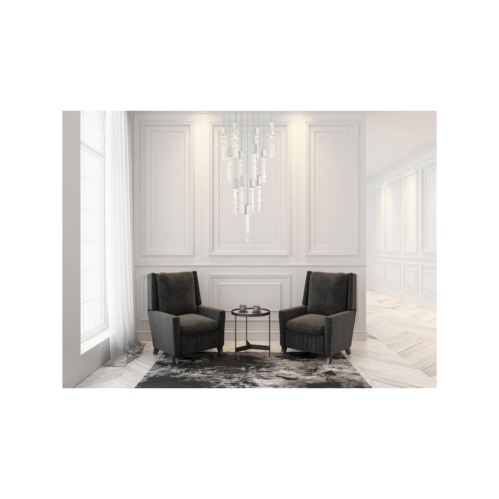 Aurora 26 inch Pendant in Chrome. Picture 2
