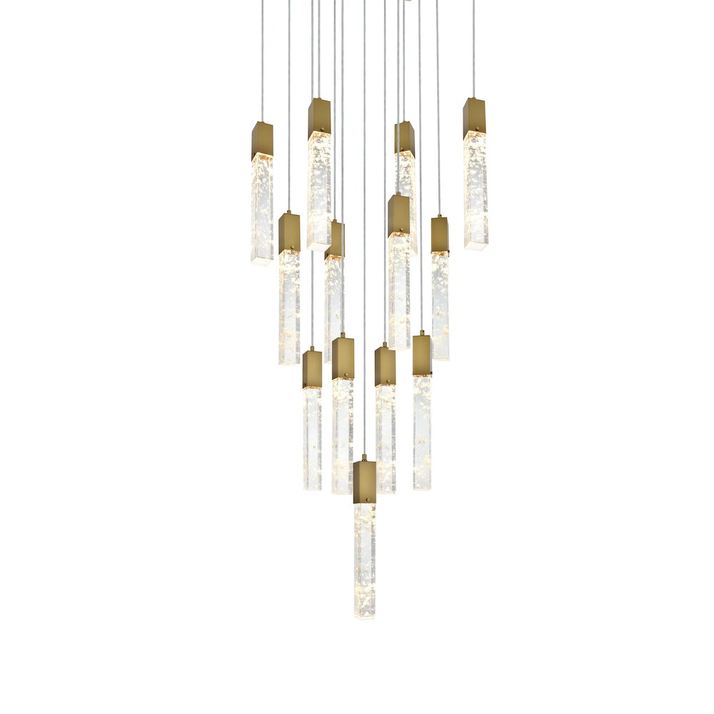 Aurora 26 inch Pendant in Satin Gold. Picture 3