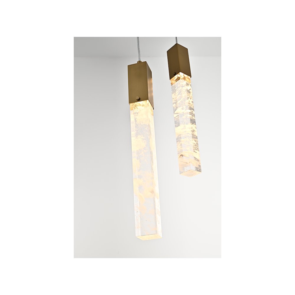 Aurora 26 inch Pendant in Satin Gold. Picture 8