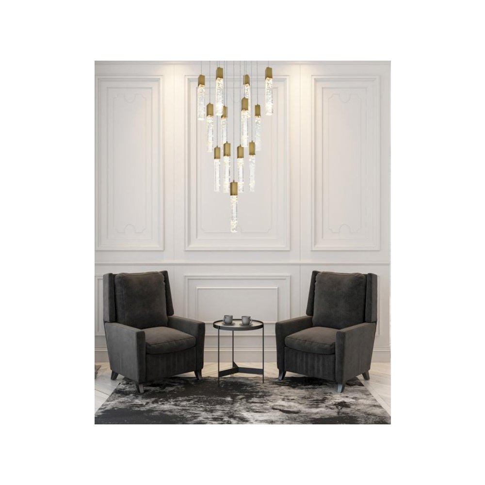 Aurora 26 inch Pendant in Satin Gold. Picture 9